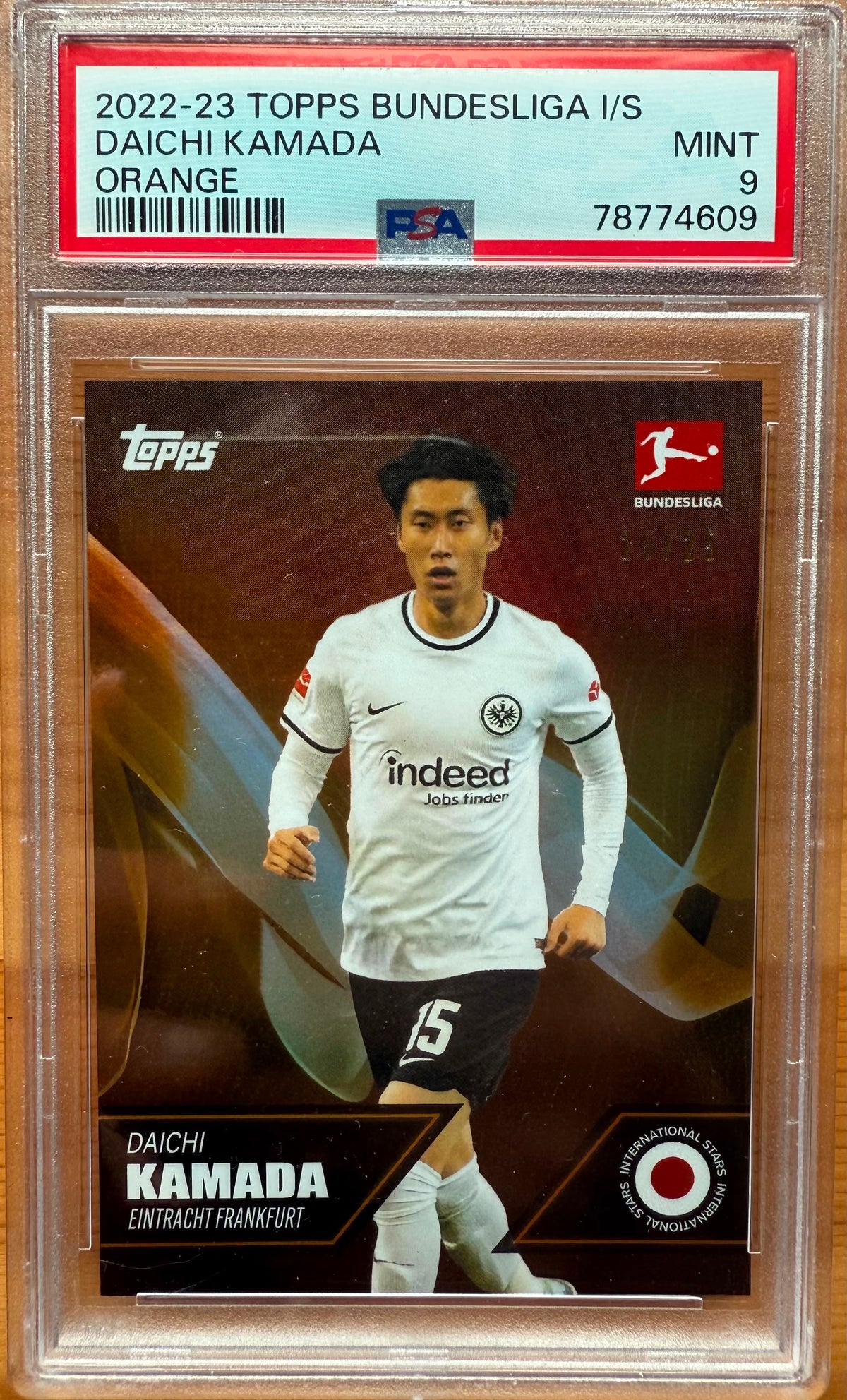 PSA 9 2022-23 TOPPS BUNDESLIGA I/S
DAICHI KAMADA
ORANGE 25/25