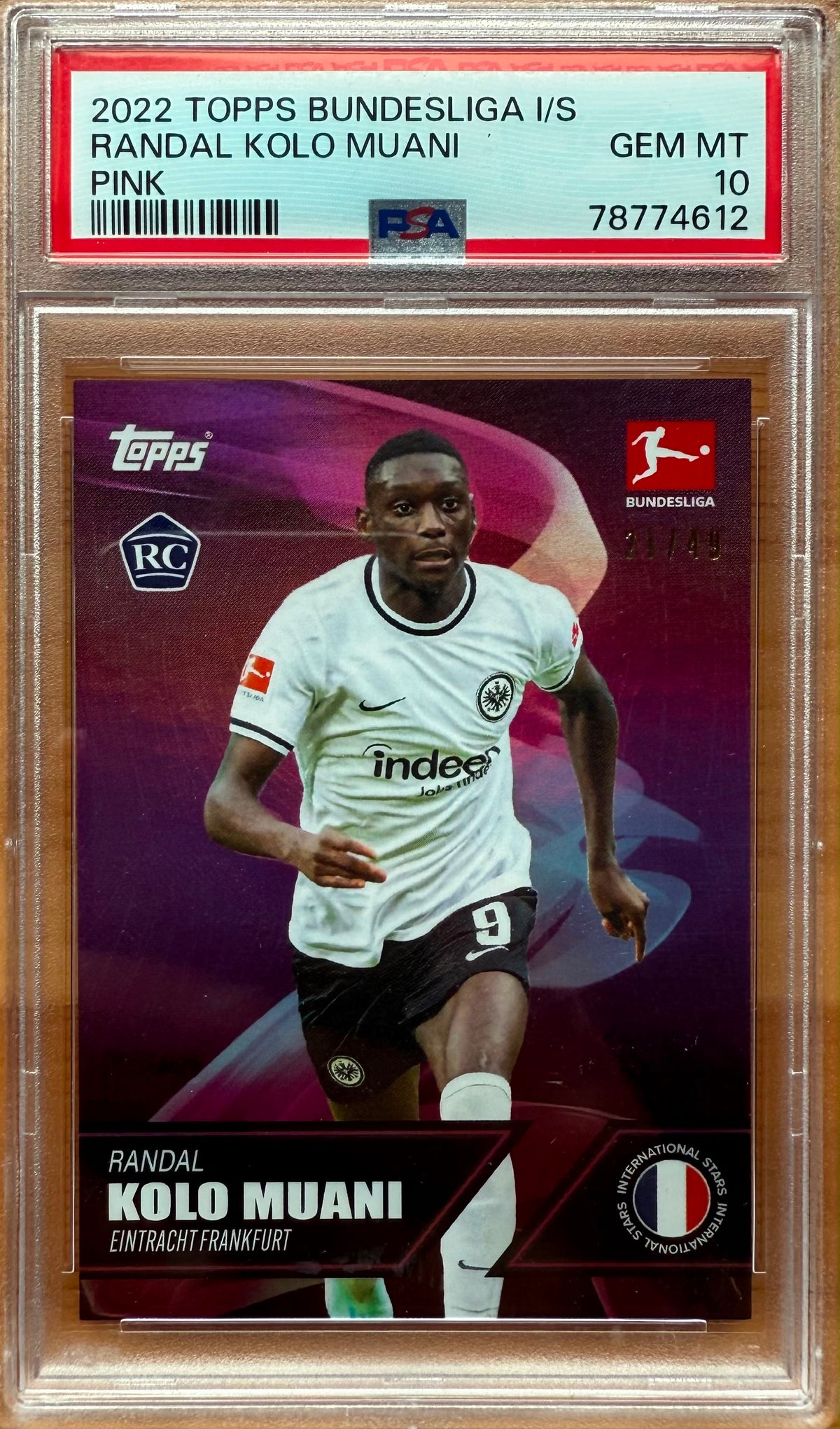 PSA 10 2022 TOPPS BUNDESLIGA I/S
RANDAL KOLO MUANI
PINK 21/49