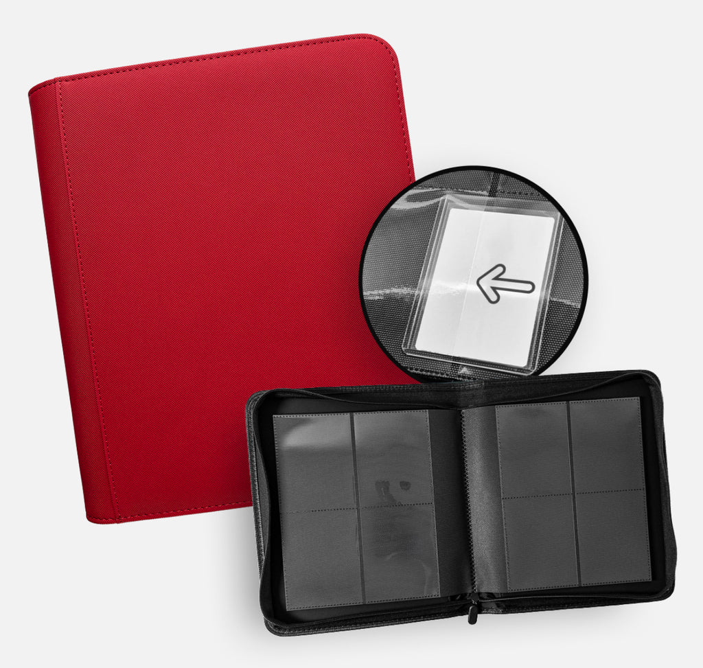 TCG Guru 4- Pocket Toploader Zip Binder

Xenon Red