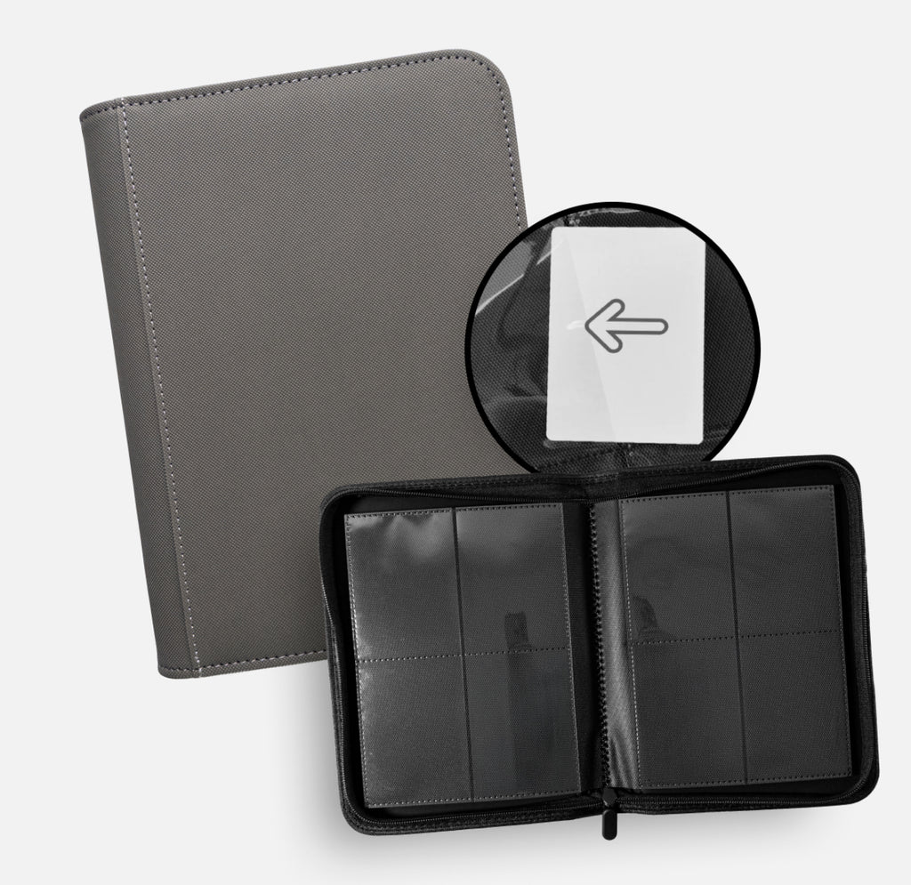 TCG Guru 4- Pocket Toploader Zip Binder
Xenon Grey