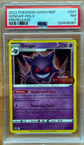 2022 POKEMON SWSH BSP GENGAR-HOLO PRERELEASE PSA 7