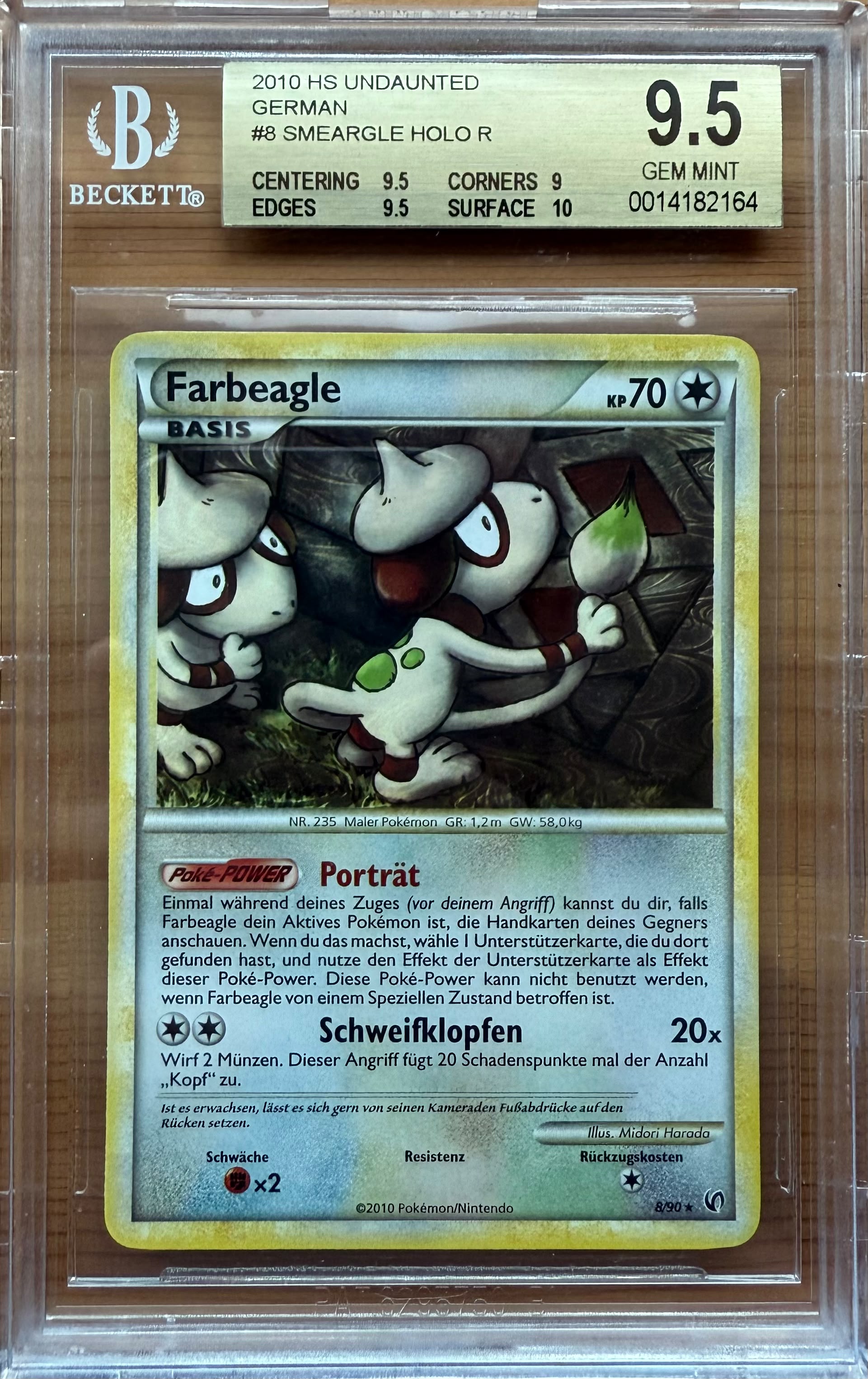 BECKETT 9.5
2010 HS UNDAUNTED
GERMAN
#8 SMEARGLE HOLO R